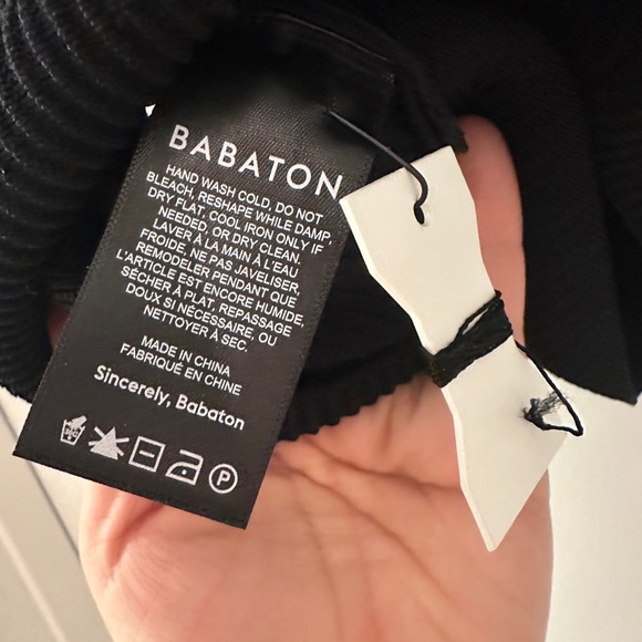 Babaton Black Ribbed Women's Top - Picture 4 of 4